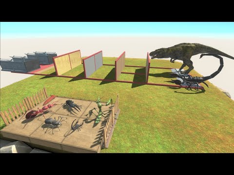 Dinosaur Race Through Blocks - Animal Revolt Battle Simulator