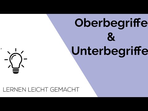 Was sind Ober und Unterbegriffe? |  lernen leicht gemacht!