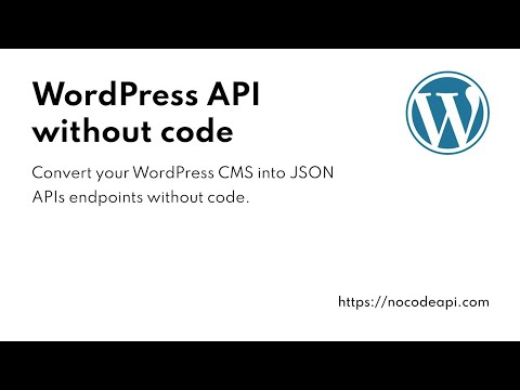 Wordpress Api Without Code