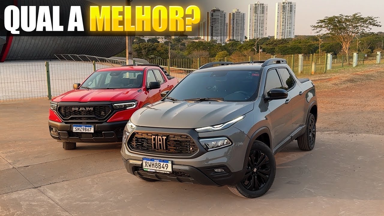 COMPARATIVO: FIAT TORO VS RAM RAMPAGE, QUAL VALE MAIS A PENA? PREÇOS, VERSÕES E DETALHES!!