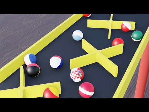 The Best 16 Countries - 3D Marble Race Country Balls