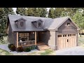 11x11m (37'x37') Fabulous Cottage House With 3 Bedroom | Amazing Small House Idea.