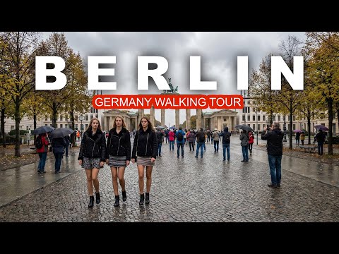 Berlin, Germany walking tour on a CLOUDY DAY 4K 60 FPS