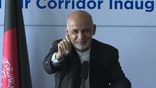 سخنرانی رئیس جمهورغنی در مراسم گشایش دهلیز هوایی افغانستان-هند