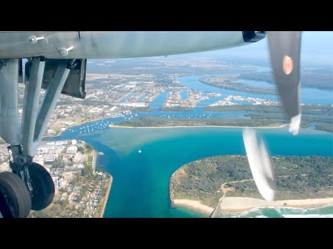 QantasLink Bombardier Dash-8 Q300 landing into Port Macquarie (+ GO AROUND) Video