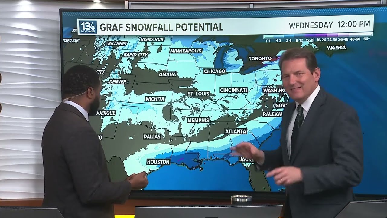 Rare winter storm to bring snow to the Deep South, Southeast, new California wildfire concerns