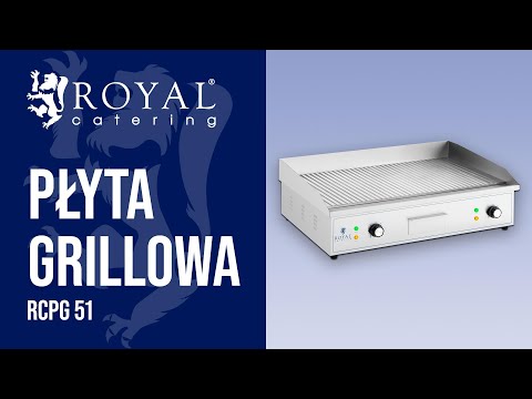 Video produktu  - Płyta grillowa - 700 x 400 mm - Royal Catering - ryflowana - 4400 W