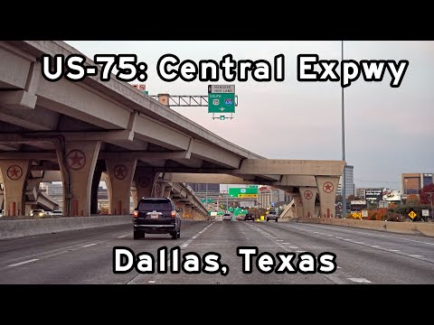 US-75 - Central Expressway Dawn Freeway Tour - Dallas, Texas
