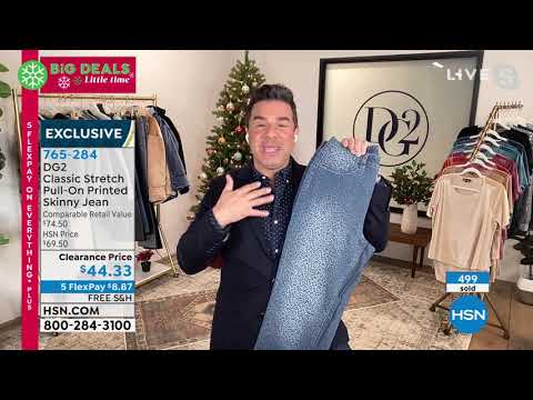 DG2 by Diane Gilman Classic Stretch PullOn Printed Skinn...