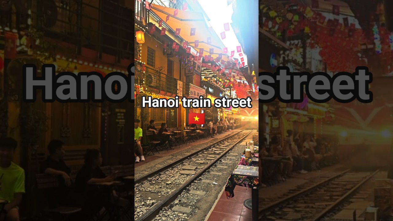 Sitting Feet Away From a Moving Train in Hanoi #trainstreet …