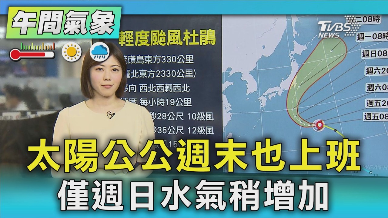 天氣/太陽公公週末也上班 僅週日水氣稍增加｜氣象主播 吳姝叡｜午間氣象｜TVBS新聞20260918 @TVBSNEWS01