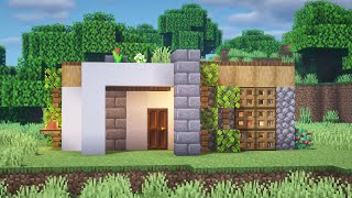 Minecraft: How to Build a Small Modern House (Tutorial)