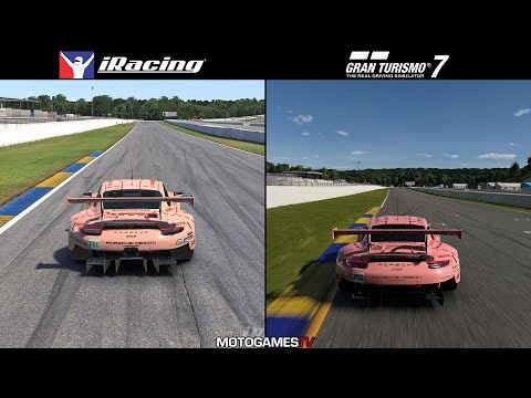 iRacing vs Gran Turismo 7 - Porsche 911 RSR at Road Atlanta