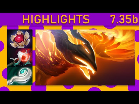 ⭐Phoenix 15+ Kills! Hard Support Highlights 7.35b - Dota 2 Top MMR