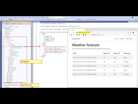 📐 Angular in Asp.Net Core erstellen. Projekt Anwendung Freiberufler