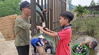 find goods to sell at the market - pick up son from school | Ngoc Dan - Daily life