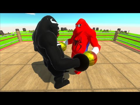 SPIDERMAN GORO vs VENOM GORO EPIC BOX TOURNAMENT - Animal Revolt Battle Simulator