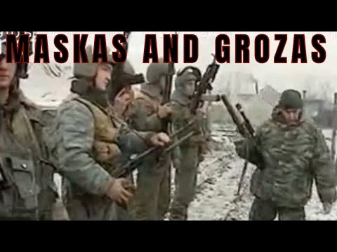 Russian Soldiers using Maska helmets and a Rare Groza Rifle (First Chechen War)