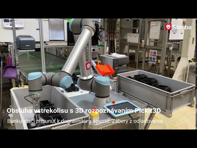 Plasty | vstrekolis | ukladanie výliskov do boxu s UR10e a Pickit3D