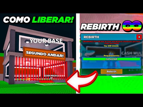 COMO LIBERAR O SEGUNDO ANDAR E FAZER REBIRTHS INFINITOS NO ROUBE UM BRAINROT! - Roblox