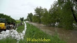 preview picture of video 'HOCHWASSER der GERA in WALSCHLEBEN bei Erfurt am 1. Juni 2013'