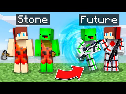 JJ and Mikey from STONE to FUTURE - in Minecraft Maizen JJ and Mikey