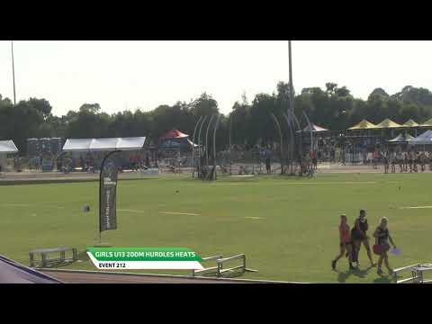 Girls U13 200m Hurdles Heat 1 - 2019 State Track and Field Championships // LAVicTV