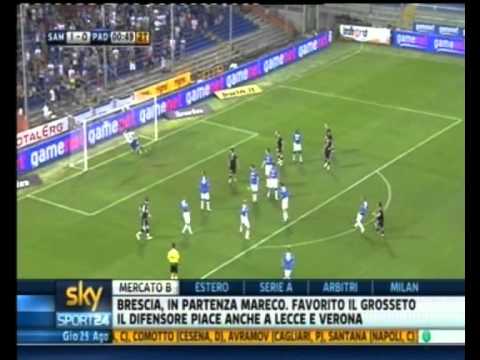 Sampdoria-Padova 2-2 I gol di Bertani, Milanetto, Palombo e Schiavi