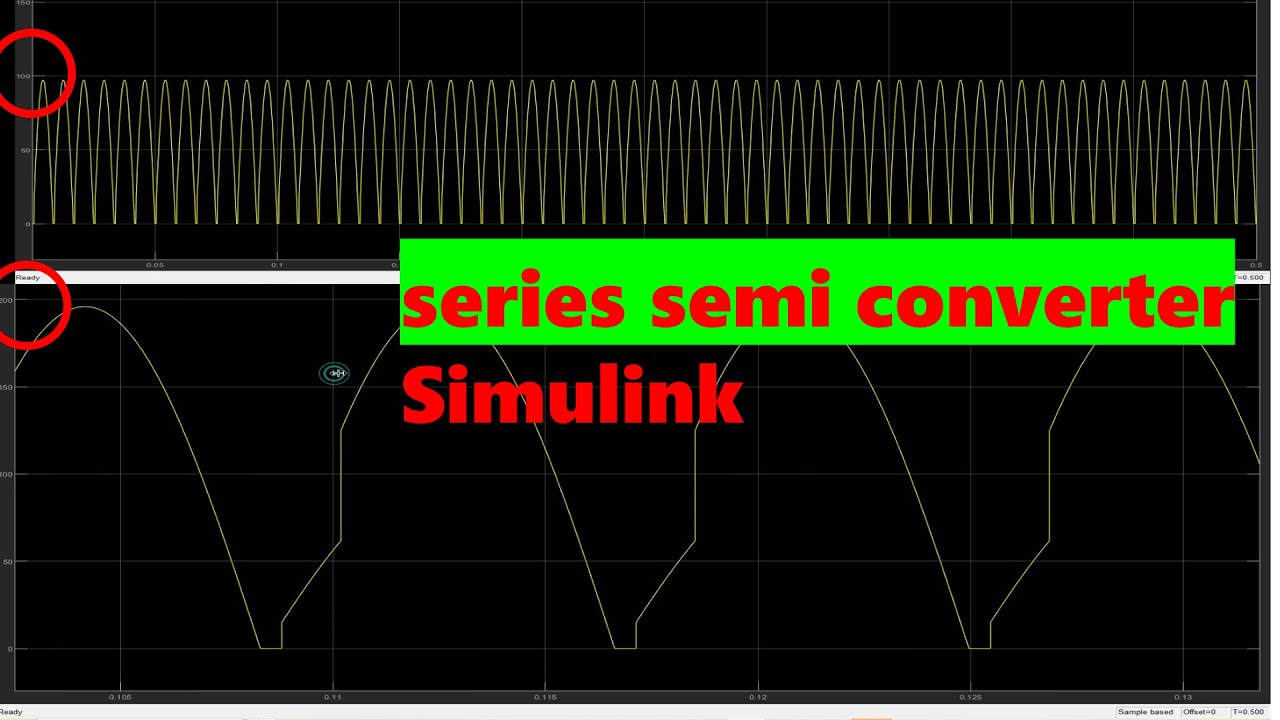 MATLAB Simulink tutorial: series semi converter simulation