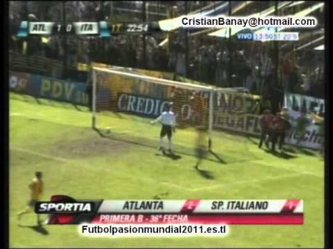 Atlanta 2 SP Italiano 1 Primera B Metro 2010-11 Los goles