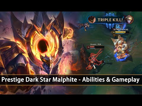 Prestige Dark Star Malphite - Abilities & Gameplay (League Of Legends)