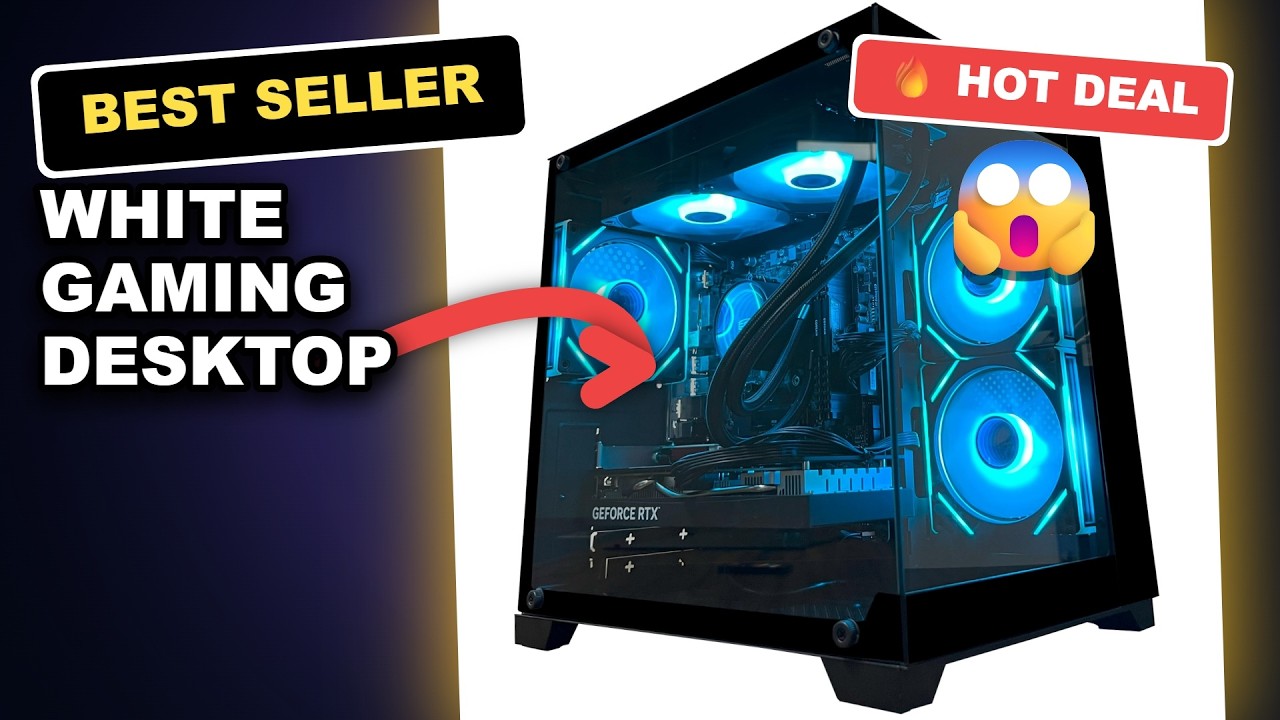 White Gaming Desktop PC, AMD Ryzen 7 5700X 3.4GHz Review: Worth It for 1080p High Settings? review video