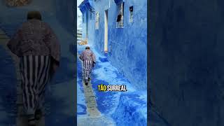 Essa cidade azul existe mesmo… e vai te hipnotizar!#Chefchaouen #Marrocos #CidadesIncríveis