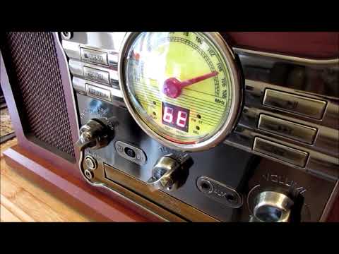 Musiktruhe - Musicbox - Schallplattenspieler mit Bluetooth, Radio, CD, Kassette, USB von Mersoco