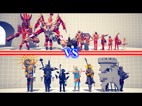TRIBAL DLC Team vs MEDIEVAL ADDON Team - Totally Accurate Battle Simulator TABS