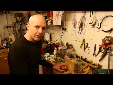 Making a carved skeleton marionette puppet