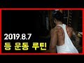 2019.8.7 등 운동 루틴 back work out - 바디체크 김현길