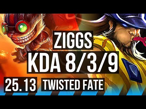 ZIGGS vs TWISTED FATE (MID) | KR Master | 25.13