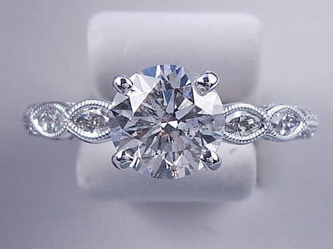 1.65 ctw Round Brilliant Cut H SI2 Diamond Engagement Ring - BigDiamondsUSA