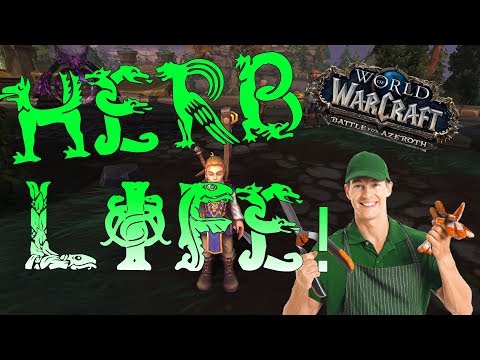 WoW Herb Farming! Where to Farm Herbs in Battle For Azeroth! - BFA