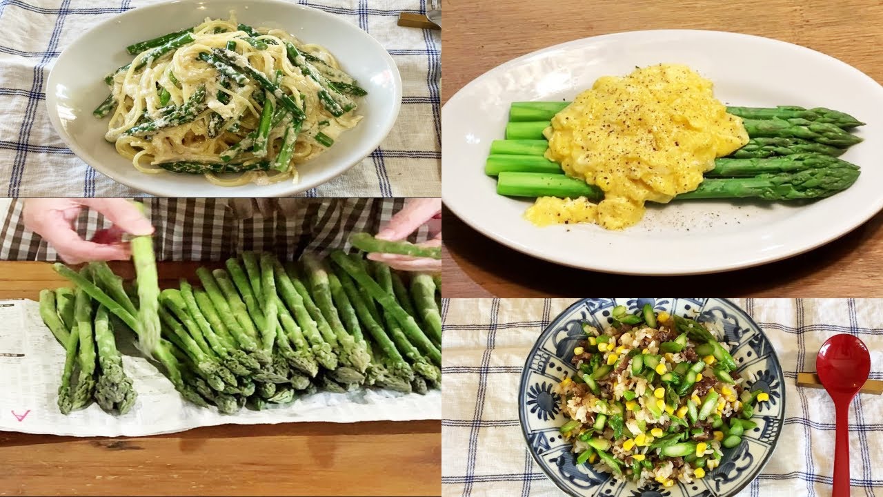 アスパラ農家さんでアスパラを大量購入♥アスパラ料理尽くし
