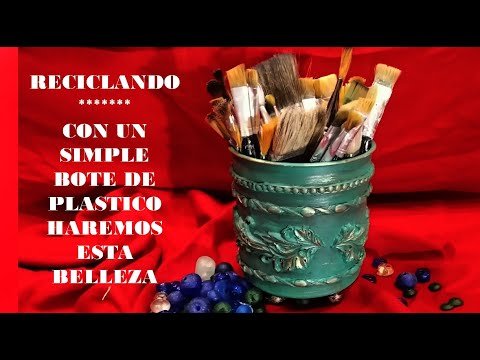 Porta Pinceles/Macetero CON Molduras Vintage