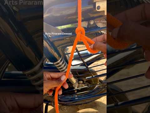 Trick to tie any luggage on bike! #knots #knotting #useful #hacks #shortsfeed #shorts