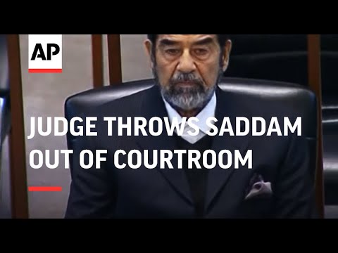 WRAP Chief judge throws Saddam out of courtroom