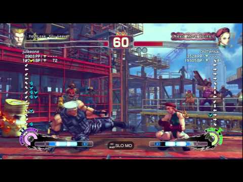 juleeone [Guile] Vs OldTensai [Cammy] SSF4 AE Online Ranked Matches - PSN