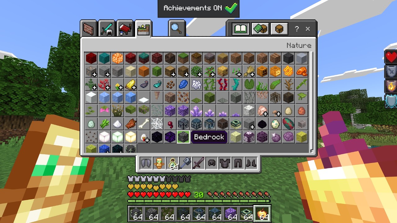 *New* GOD GLITCH IN MINECRAFT Full Access To Creative With Achievements ON!