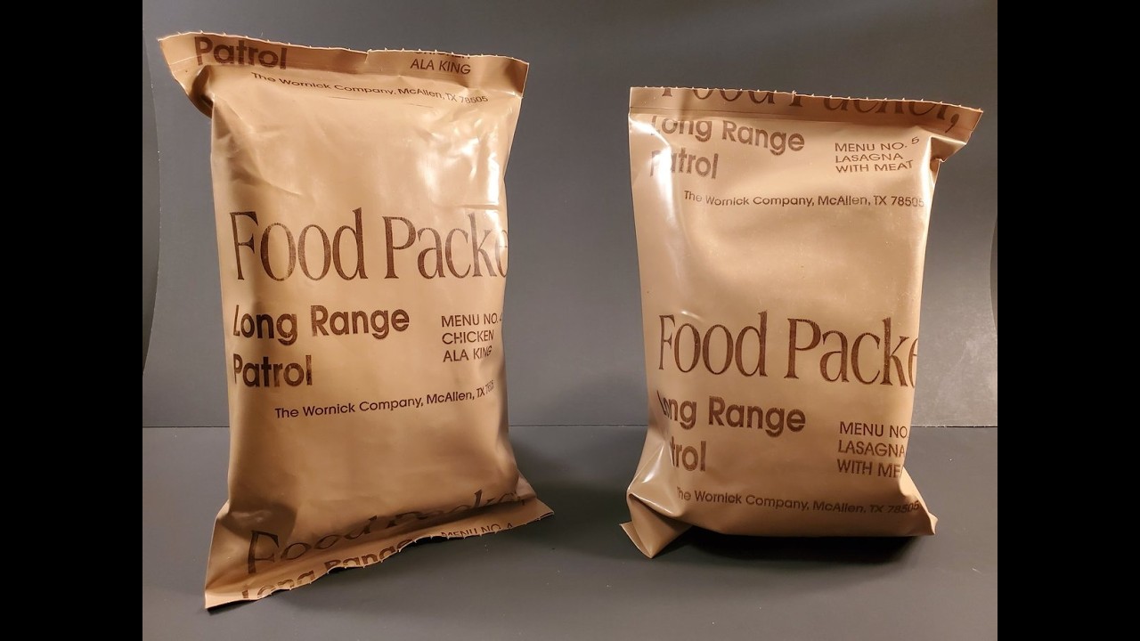 1998 LRP Chicken Ala King & Lasagna MRE Review Long Range Patrol Ration Tasting Test