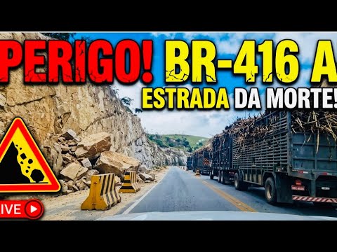 MUITA ATENÇÃO NESTA RODOVIA BR 416 AL, Serra da Catita, Sentido Ibateguara-AL.