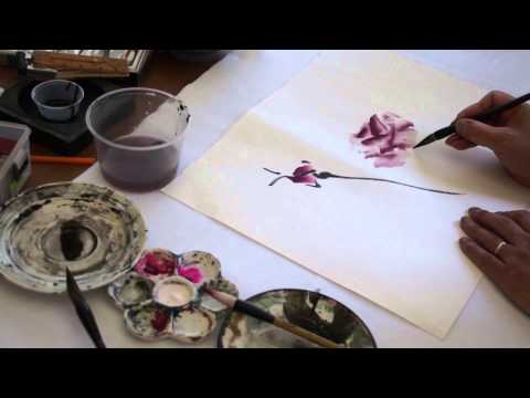 Painting Live Roses on Double Xuan Chinese Rice Paper(2/2)