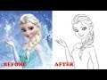 How to Draw Elsa from "Frozen" Narrated Step ...